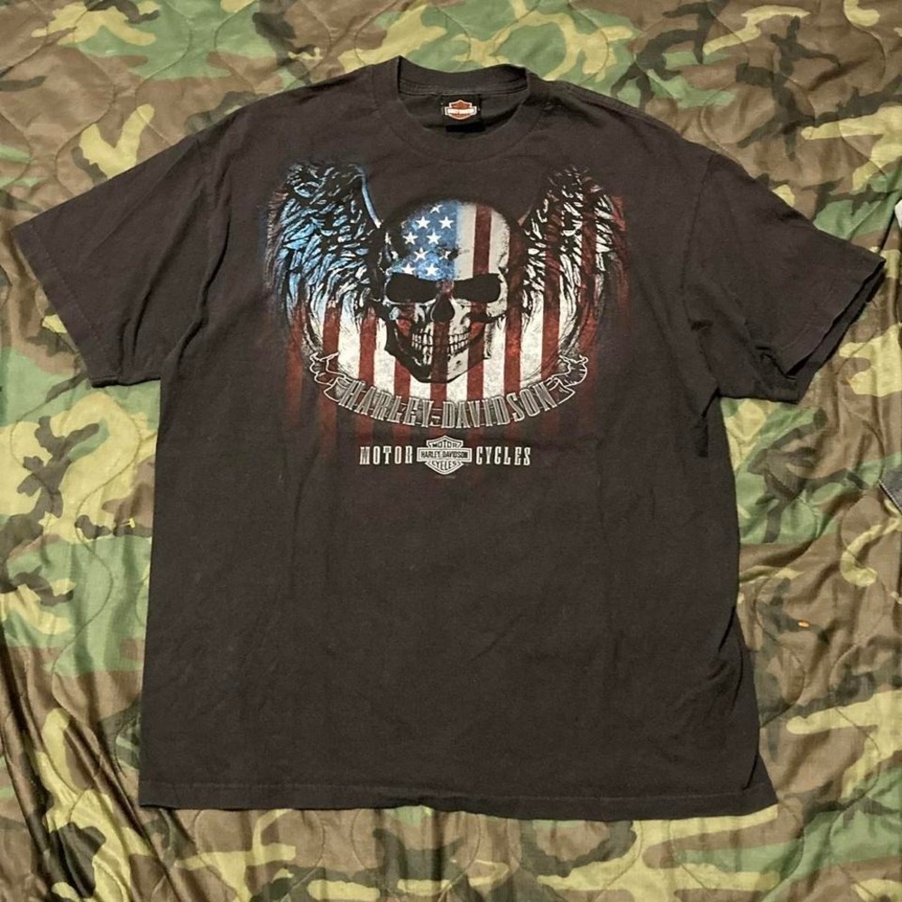 Harley Davidson winged skull‎ graphic tee Orlando FL modern 2016 size XL/23